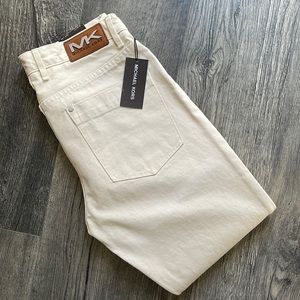 Michael Kors slim fit denim. Ecru 30/34 with tags.